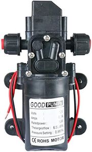Amarine Made 12V Water Pressure Diaphragm Pump 6.5 L/MIN 1.7 GPM 80W Self Priming RV Booster Sprayer Pump Micropump For Caravan/RV/Boat/Marine