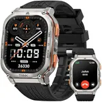 KOSPET Tank M3 Ultra Smart Watch with GPS, 5ATM Waterproof, Compass, Altitude, Air Pressure, Extra Large Battery, Full Stainless Steel, Bluetooth Call, 1.96'' AMOLED Always-on Display, AI Voice