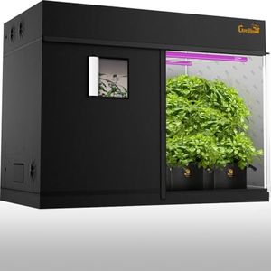 Gorilla Grow Tent 5x9, Tallest Height-Adjustable, Industrial-Strength Thickest Canvas with EZ Clean Diamond Reflective Interior, Strongest Zippers, All-Steel Poles for Professional Indoor Growing