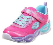 Skechers Unisex-Child Twisty Glow, Hot Pink/Multi, 3.5 Big Kid