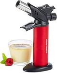 andrew james Kitchen Blow Torch for Cooking & DIY | Instant Ignition Adjustable Flame Refillable Butane Gas | Great for Chef Creme Brulee | Packed with Safety Features | 1300°C