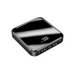 10000mAh Portable Power Bank Charger with LED Dual USB Ports 2.1A Output and 2A Input,Super Light External Battery, for iPhone iPad Samsung Android Devices Tablets and More (#1 Black) ASIN: B07ZNTFRJJ