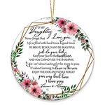 Two Side Printed Christmas Ornaments to My Daughter Christmas Ornament Inspirational Presents Daughter Christmas Ornaments from Mom and Dad for Daughter Home Office, 3 Inches (Inspirational Style)