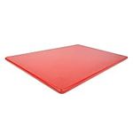 Commercial Plastic Cutting Board, NSF - 18 x 12 x 0.5 inch (Red)