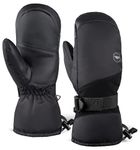 Tough Outdoors Adult Ski Mittens - Waterproof Winter Gloves Men & Women - Thermal Fleece Lining for Cold Weather Gear