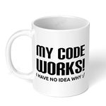 Akipi My Code Works I Have no idea why/IT Programming Coding ARM080 Ceramic Coffee Mug 11oz