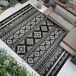 Famibay Outdoor Rugs Waterproof Large Outdoor Patio Garden Rug Reversible Mat Portable Camping Rug Outdoor Carpet for Balcony Deck Backyard Porch Beach BBQ