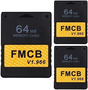 Skywin FMCB Free McBoot Card v1.966 for PS2 (3 Pack) - Plug and Play PS2 Memory Card - 64 GB, Runs Games in USB Disk or Hard Disk