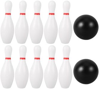Vaguelly 10 Pin Bowling Set for Children with 2 Mini Bowling Balls Indoor Sport Toy Kit for Toddlers Improve Hand Eye Coordination and Observation Skills