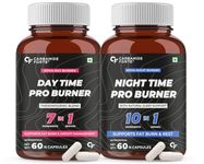 Carbamide Forte Day & Night Fat Burner for Weight Loss for Women and Men | With Garcinia Cambogia, great for Fat Weight Loss for Women and Men | 60 Weight Loss Supplement Capsules