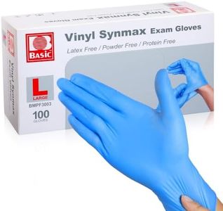 Oh! Trendy Disposable Medical Vinyl Exam Gloves Industrial Gloves - Latex-Free & Powder-Free (B-Blue L)