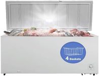 SMETA Chest Deep Freezer, 18 Cubic Feet Top Door Freezer with 4 Baskets, Commercial Freezers for Home, Garage, Kitchen, Meat