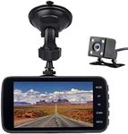 Veoker Full HD 1080P Car Dash Cam 170° Wide-Angle 4" LCD Dashboard Camera DVR Video Recorder Dual Lens Front+Rear with Parking Mode,Night Mode,Loop Recording,G-Sensor