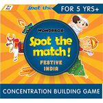 WONDRBOX 3 in 1 Festivals Flash Cards, Memory Game, Matching Game for Kids, Brain Games for Toddlers 2-6 yrs Birthday Return Gifts for Boys Girls(Spot The Match)