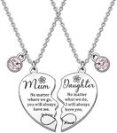 HULALA 2 Pcs Mother Daughter Heart 