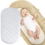 Gugro Baby Fully Breathable Value Oval Mattresses Medium Firm for Moses Basket & Pram (66 x 30 cm)