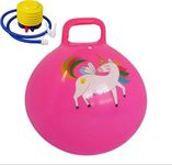 Rhyhorn Hopper Ball, Hopping Toys for Kids, Bouncy Ball with Handle for Boys Girls Aged 3+Inflatable Dinosaur Bounce Hopper Toy with Pump(65 cm) (Pink)