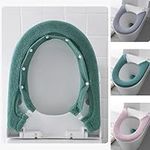 ZSTNPP 3 PCS Toilet Seat Covers Padded Toilet Seat Elongated, Toilet Seat Covers for Bathroom Sets Reusable Padded Toilet Seat Round, Toilet Cover Set Keep Warm(Green, Gray, Pink)