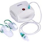 Control D Durable Compressor Portable Nebulizer with Complete Kids & Adults Mask Kit (White)