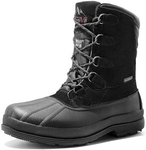 NORTIV 8 Men's Insulated Waterproof Work Winter Snow Boots 170390 M Black Size 8.5
