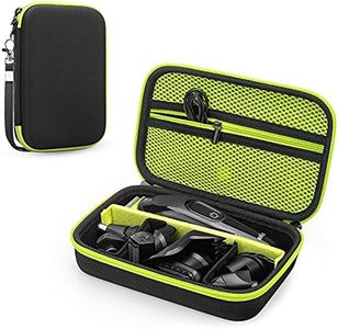 Yinke Funda Estuche DIY para Braun Recortadora MGK3221 BT3322 BT3221 BT3222 MGK3245 BT5242 BT5260/Braun Serie 3 5 7s/Philips 3000 5000 7000, Facial Bolso Máquina Cortar Pelo Bolsa Caja (Green)