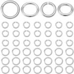 Beebeecraft 1 Box 60Pcs Open Jump Rings 925 Sterling Silver 4/5mm Small Round Rings Single Loop Links for DIY Jewelry Making