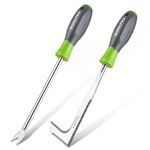 WORKPRO Weed Remover Tool 2-Piece with Plastic Handle, Weeding Garden Tools for Gardening with Serrated Edge, Weed Puller for Removing Moss and Weeds, Weeding Tools for Dandelion