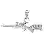 Fine 10k White Gold Sniper Rifle wi