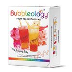 Bubbleology Fruit Bubble Tea Mixology Kit with Popping Boba (Pack of 1) Makes 4 Delicious Bubble Teas | 2 Raspberry Tea & 2 Passion Fruit Tea with Strawberry Boba & Mango Popping Boba