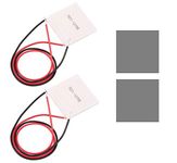 Youmile 2 Pcs TEC1-12706 12V 6A 60W Thermoelectric Cooler Cooling Peltier Plate Module 40 x 40 mm Semiconductor Refrigeration with 2Pcs Thermal Conductive Pad