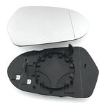 Compatible with A6 Nov 2011 to 2017 Heated, Wide Angle Car Door Wing Mirror Glass Including Base Plate UK Driver Side