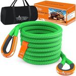 VOETIR 1-1/8'' x 30ft Kinetic Recovery Rope, 40980lbs Tow Strap Heavy Duty Offroad Recovery Kit, Towing Strap for Trucks, Jeep, Vehicle, UTV, ATV, SUV