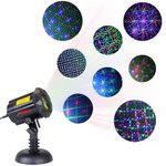 Motion 8 Patterns in 1 LEDMALL RGB Outdoor Garden Laser Christmas Lights with RF Remote Control and Security Lock