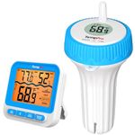 ThermoPro Wireless Pool Thermometer Monitor Easy Read, Digital Pool Thermometer Floating for Swimming Pool, Waterproof Water Temperature Monitor for Hot Tub/Cold Plunge/Ice Bath/Aquarium/SPA/Pond