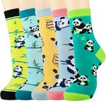 Jeasona Panda Socks Women 4-7 Panda Gifts for Women Wife Girls Birthday Womens Socks Animal Cute