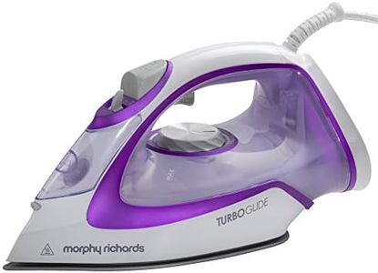 Morphy Richards TurboGlide, Ceramic Non-stick Soleplate, 150g Steam Boost, 40g Steam Output, 400ml Water Tank, Anti Drip, Anti Scale, Auto Shut-off, 3m Cord, 2800W, Purple, 30200