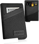 Fidelo Wallet Case For Carbon Fiber/Aluminum pop up wallet-Crazy Horse Leather & Ballistic Nylon Case with CarbonFiber Money Clip. Perfect Minimalist Wallet For Men-Nylon/Leather CASE ONLY-Black