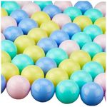 Amazon Brand - Jam & Honey Pit Balls for Kids 12+ Months, BIS Certified Safe, BPA Free Non Toxic Plastic 6 cm, 100 Soft for Pool, Tent and Play Area