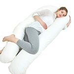 Iyan Soft Furnishing Large Deluxe 9 ft big C-U shape - Full Body Pregnancy Pillow & Maternity Pillow - Back support - comfort pillow Disability/Fibromyalgia Aid Pillow only