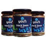 Yau's Black Bean Sauce (3x280g), gluten free, nut free, no UPFs, No MSG. All-natural, intense flavour with less salt. For stir-frys.