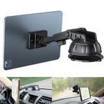 PLDHPRO Phone and Tablet Car Holder Magnetic, Dash Dashboard Windshield Mount,360° Rotating Super Strong Magnet, TPU Suction Washable Strong Sticky Gel,for iPhone iPad Size 4"- 10" Tablet