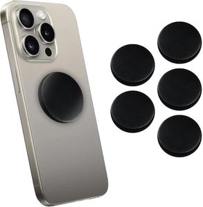 Shungite World Authentic Shungite Sticker for Phone Case Tablet Laptop Computer - Round Dot Healing Energy Shungite Stones Protection Plate with Carbon Fullerenes 5 Pack (Polished, 20 mm / 0.78")