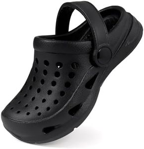 Cubufly Boys and Girls Garden Clogs Slip on Water Shoes Children Sandals for Indoor Outdoor Black(Toddler/Little Kids/Big Kids)