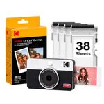 KODAK Mini Shot 2 Retro 2x3 Instant Camera, Photo Printer, 38 Sheet, White