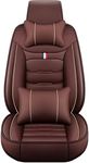 INGKE Car Seat Covers for Mustang Mach-E 2021-2022 2023,Tailored PU Leather Waterproof Nonslip Breathable Seat Protector Cushions.,D-coffee-LuxuriousSet