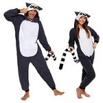 Silver Lilly Slim Fit Adult Onesie - Animal Halloween Costume - Plush Fruit One Piece Cosplay Suit for Women and Men