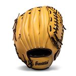 Franklin Sports Unisex Adult 12" - Trapeze Web Baseball and Softball Fielding Glove, Camel, 12 US