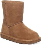 BEARPAW Elle Youth Hickory Size 5 | Youth's Boot Classic Suede | Youth's Slip On Boot | Comfortable Winter Boot