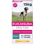 Eukanuba Working and Endurance High Protein and Energy Complete Dry Dog Food for Adult Dogs with Chicken 15 kg