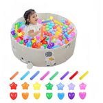 Heart Star Ball Pit Balls Ocean Ball Tent Play Plastic Balls Kiddie Pool Ball Birthday Pool Tent Party Water Toys (100)